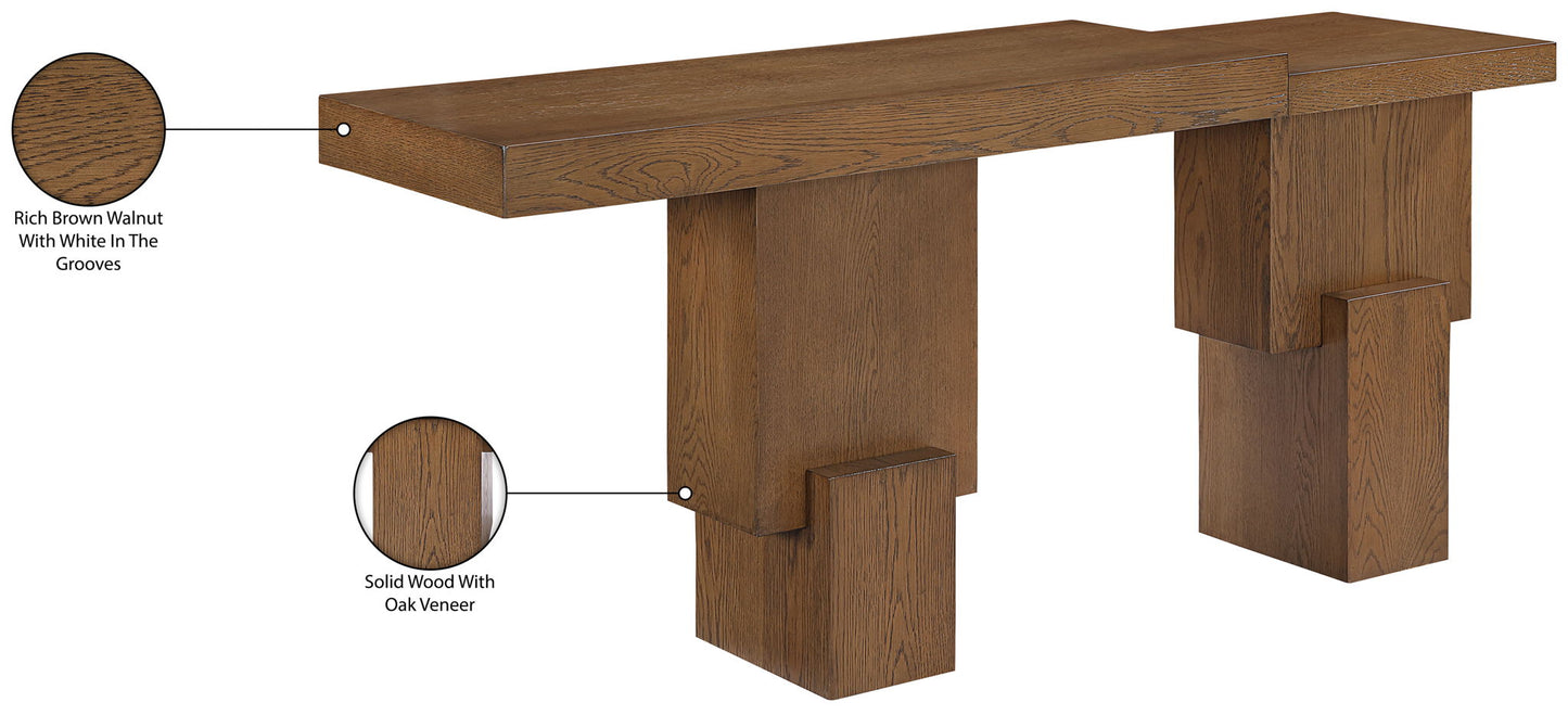 Anzio - Oak Veneer And Solid Wood Console Table