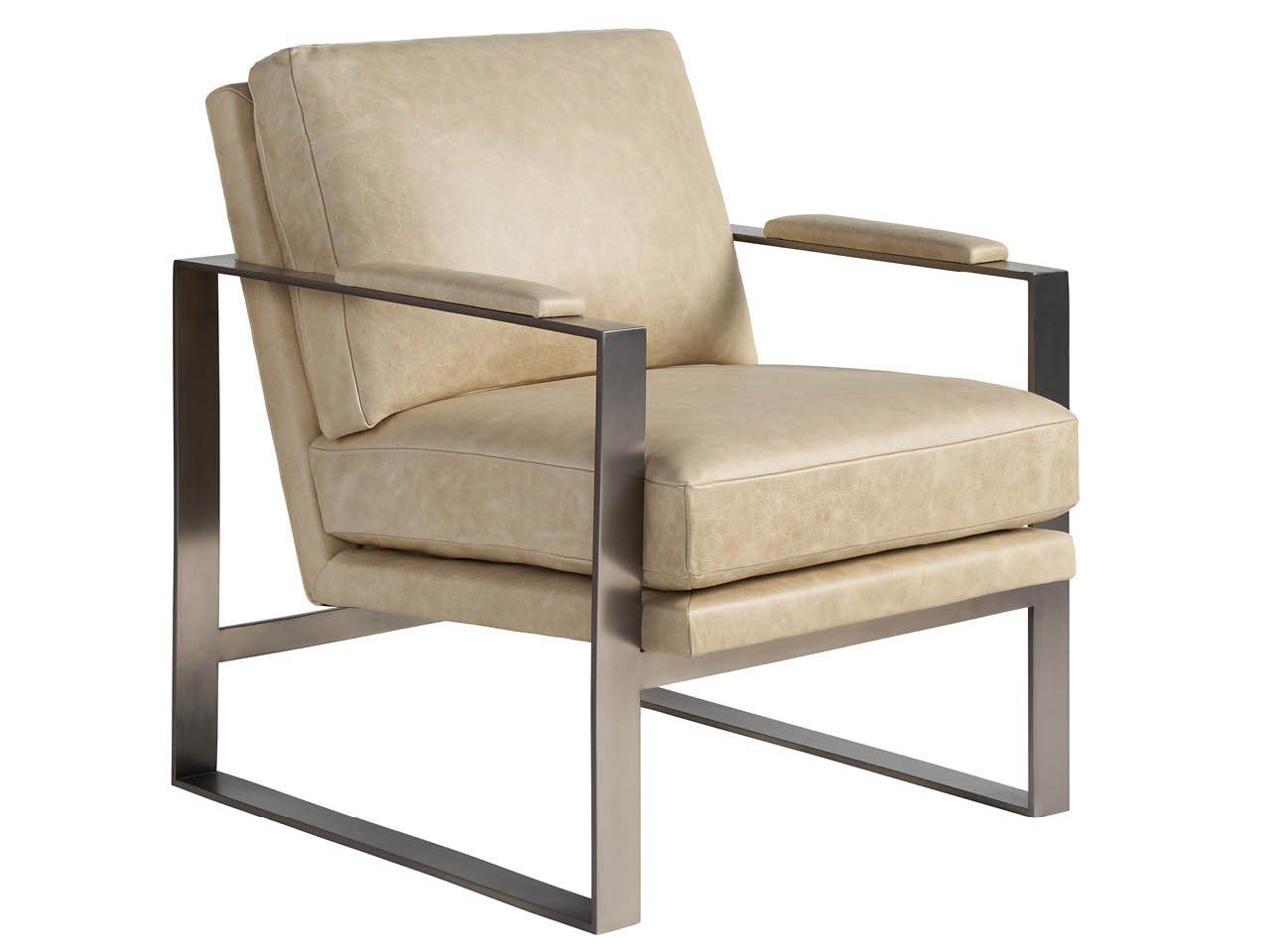 Avaline - Corbin Accent Chair - Light Brown / Pearl Silver