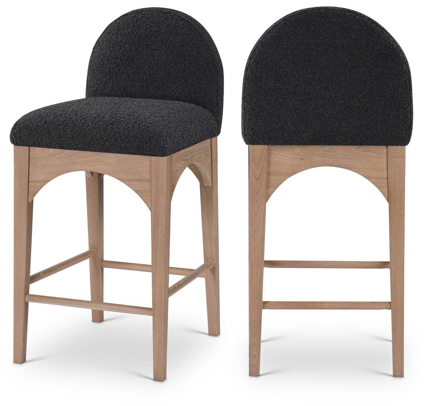 Waldorf - Boucle Stool With Natural Legs