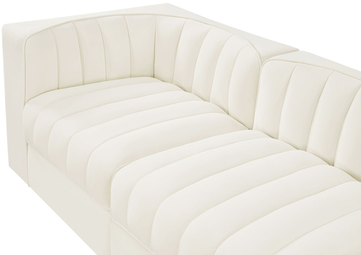 Rummi - Velvet Performance Fabric Upholstered 5 Piece Modular Sofa