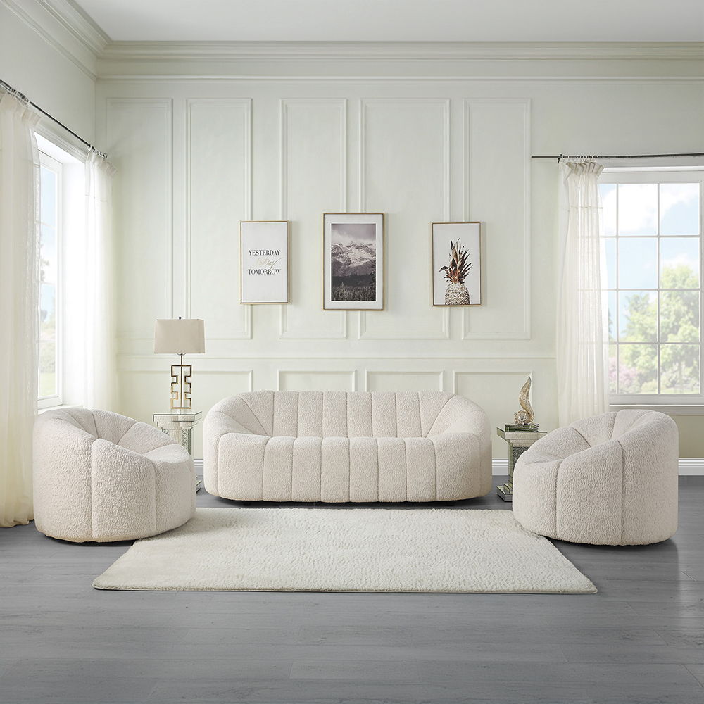 Osmash - Sofa - White Teddy Sherpa