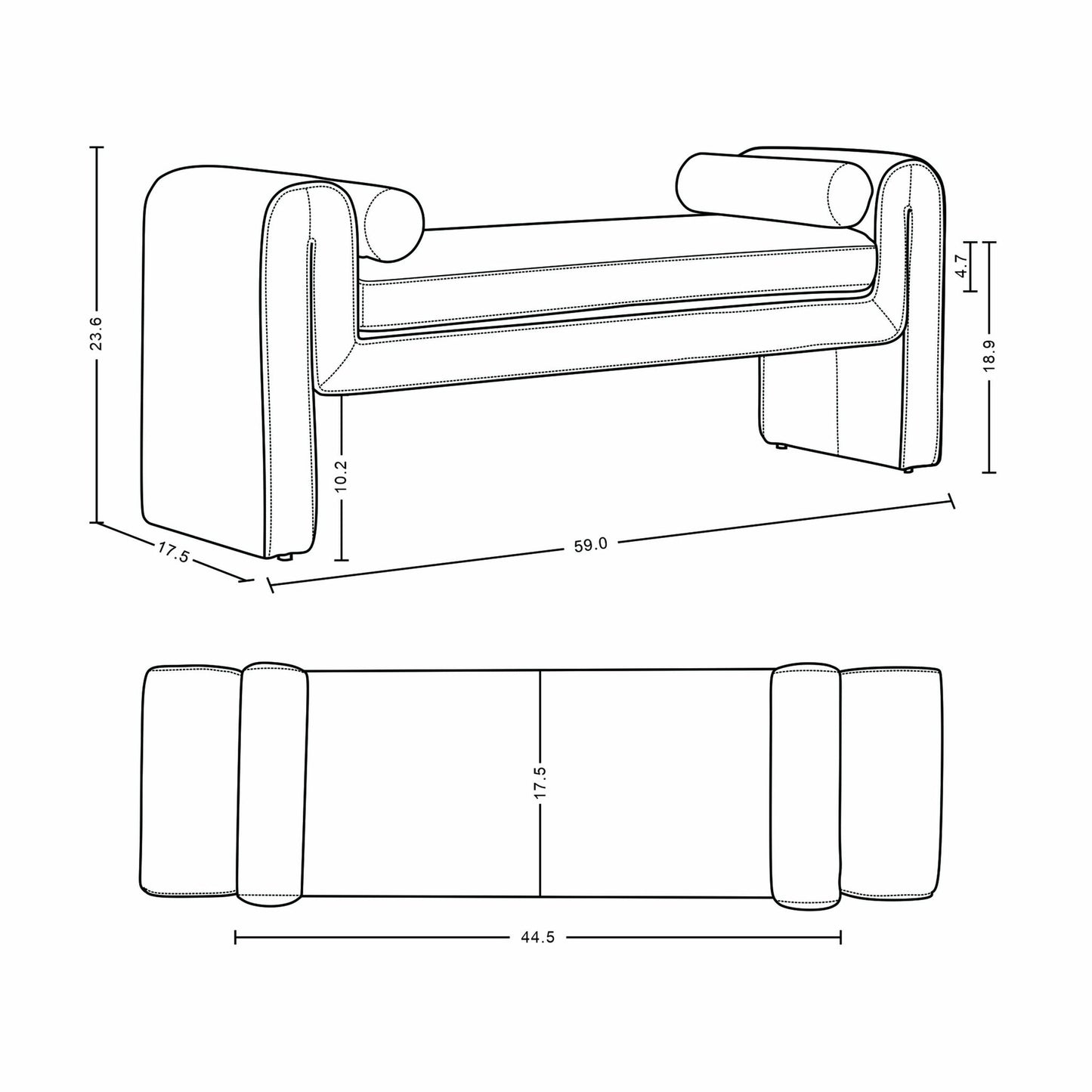 Manhattan Concord - Accent Bench