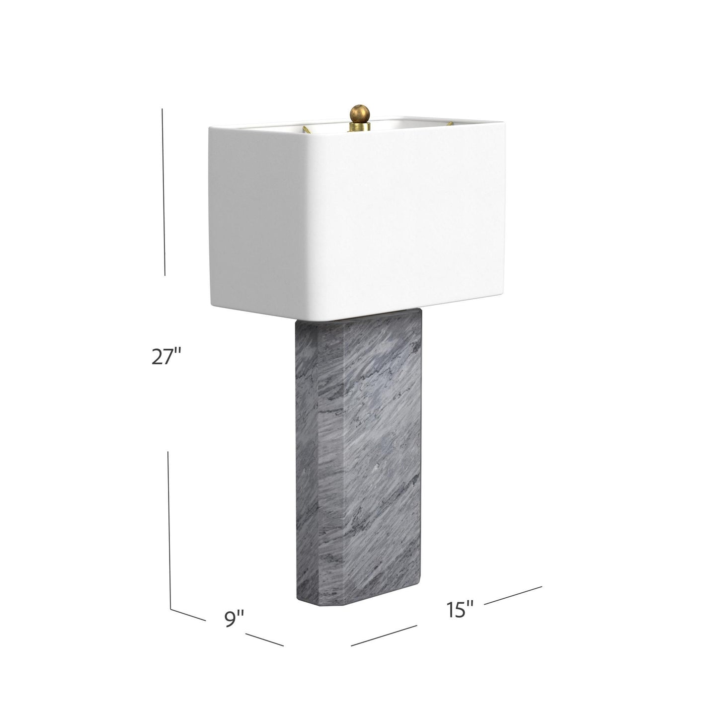 Leed - Table Lamp - Dark Gray / White
