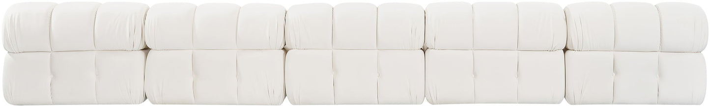 Orin - Velvet 5 Piece Modular Armless Sofa