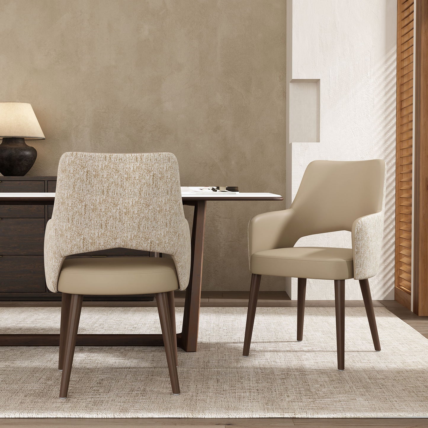 Manhattan Liora - Wood Upholstered Armchair