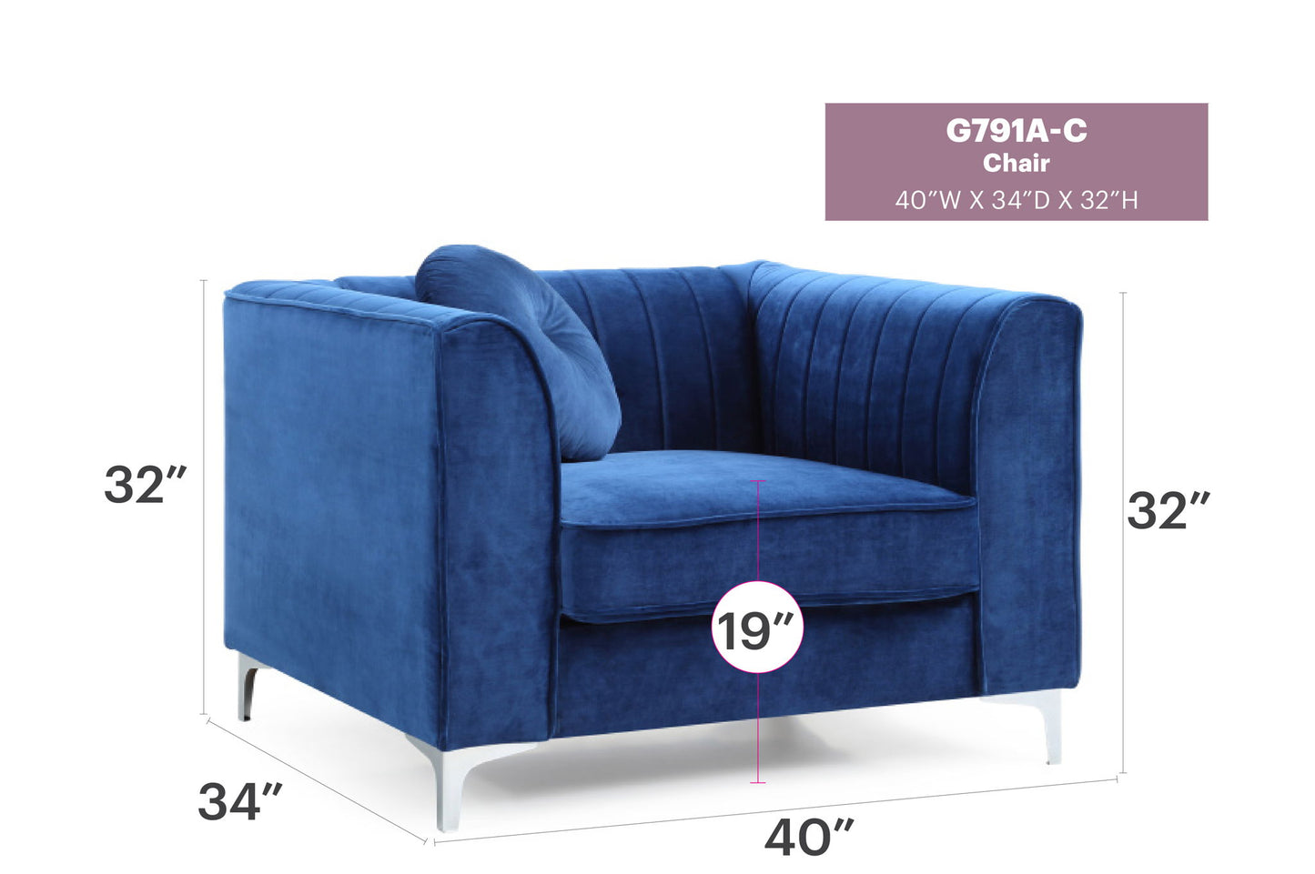 Glory Furniture - Delray - Chair