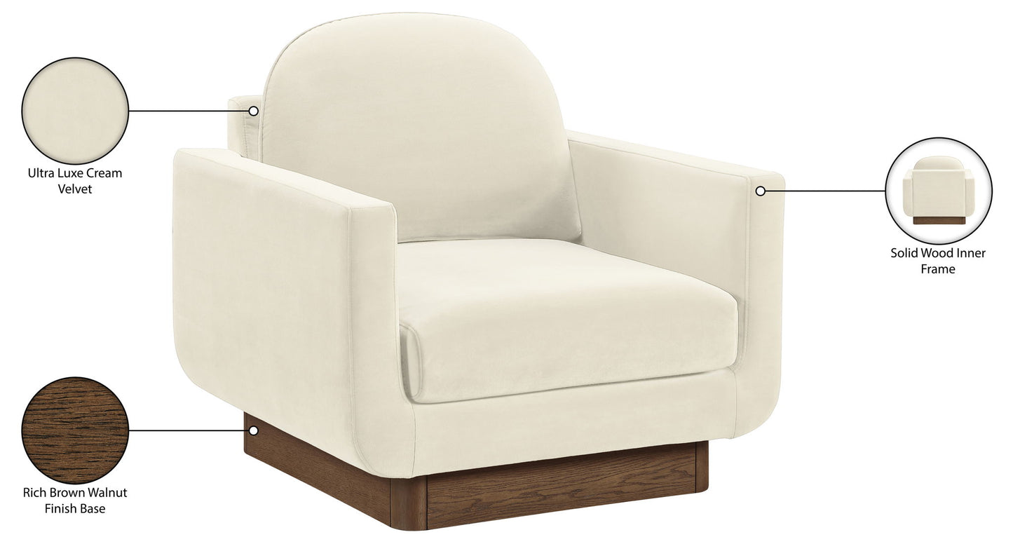 Diviento - Velvet Performance Fabric Upholstered Accent Chair