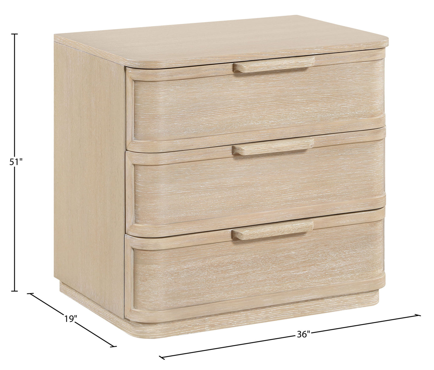 Tiberio - Oak Veneer And Solid Wood Nightstand