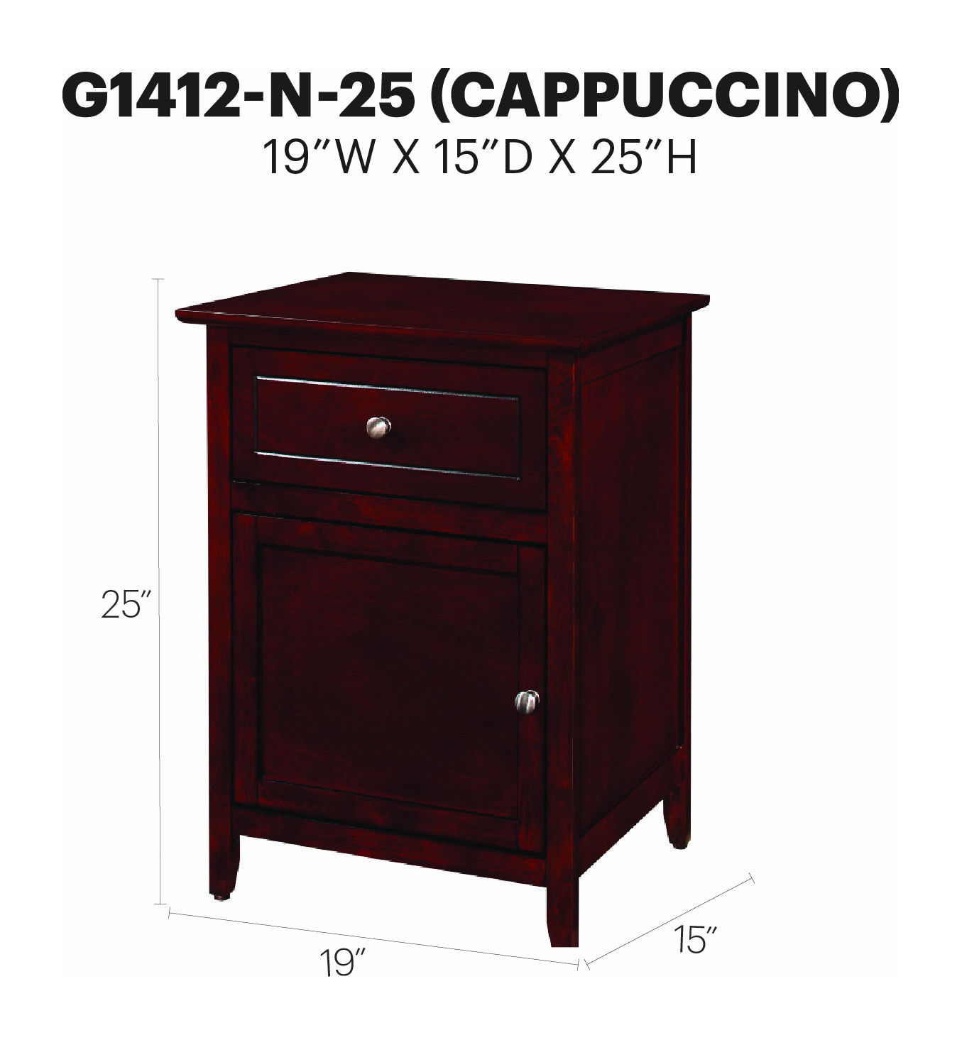 Glory Furniture - Izzy - Drawer And Door Nightstand