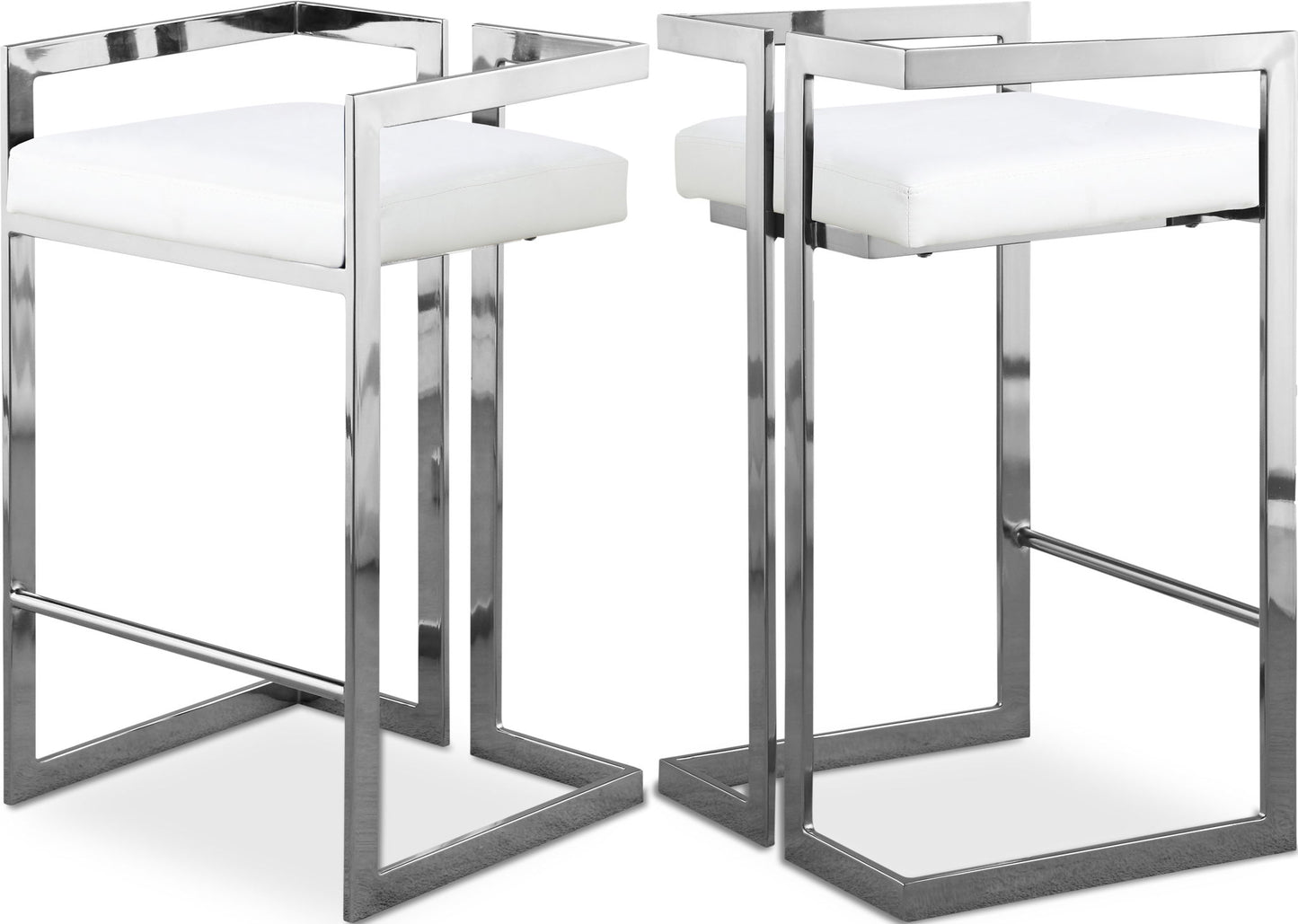 Ezra - Stool with Chrome Legs (Set of 2)