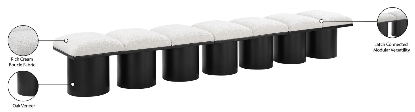 Pavilion - 7 Piece Modular Bench With Black Base