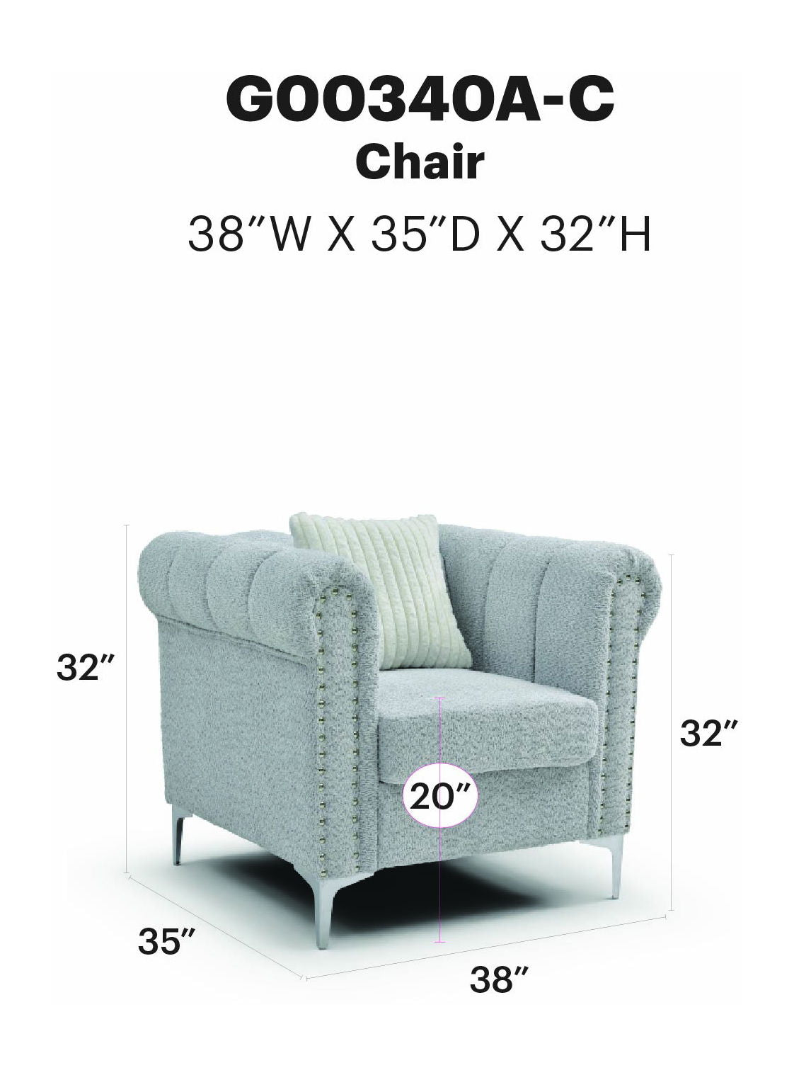 Sammy - Chair - Gray