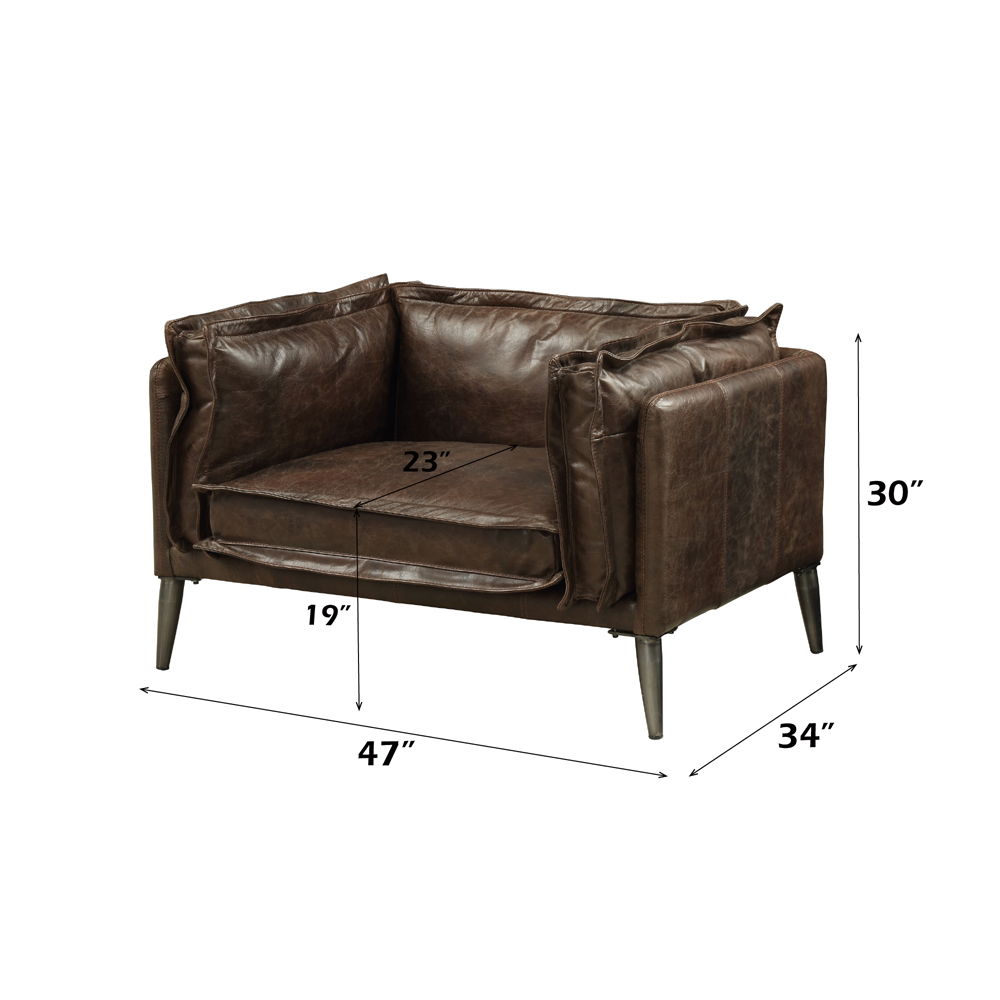 Porchester - Chair - Distress Chocolate Top Grain Leather
