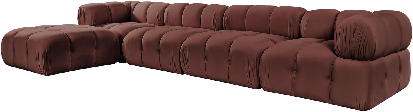 Orin - Fabric Velvet 5 Piece Modular Sectional