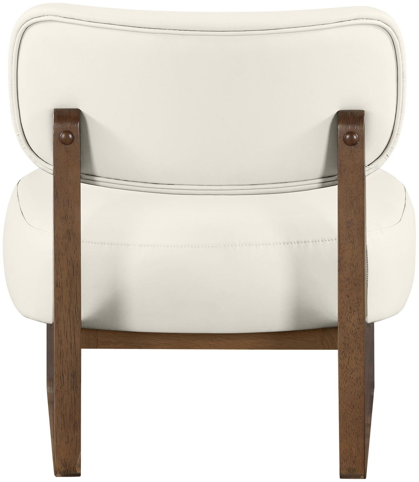 Vetra - Vegan Leather Upholstered Accent Chair With Brown Base