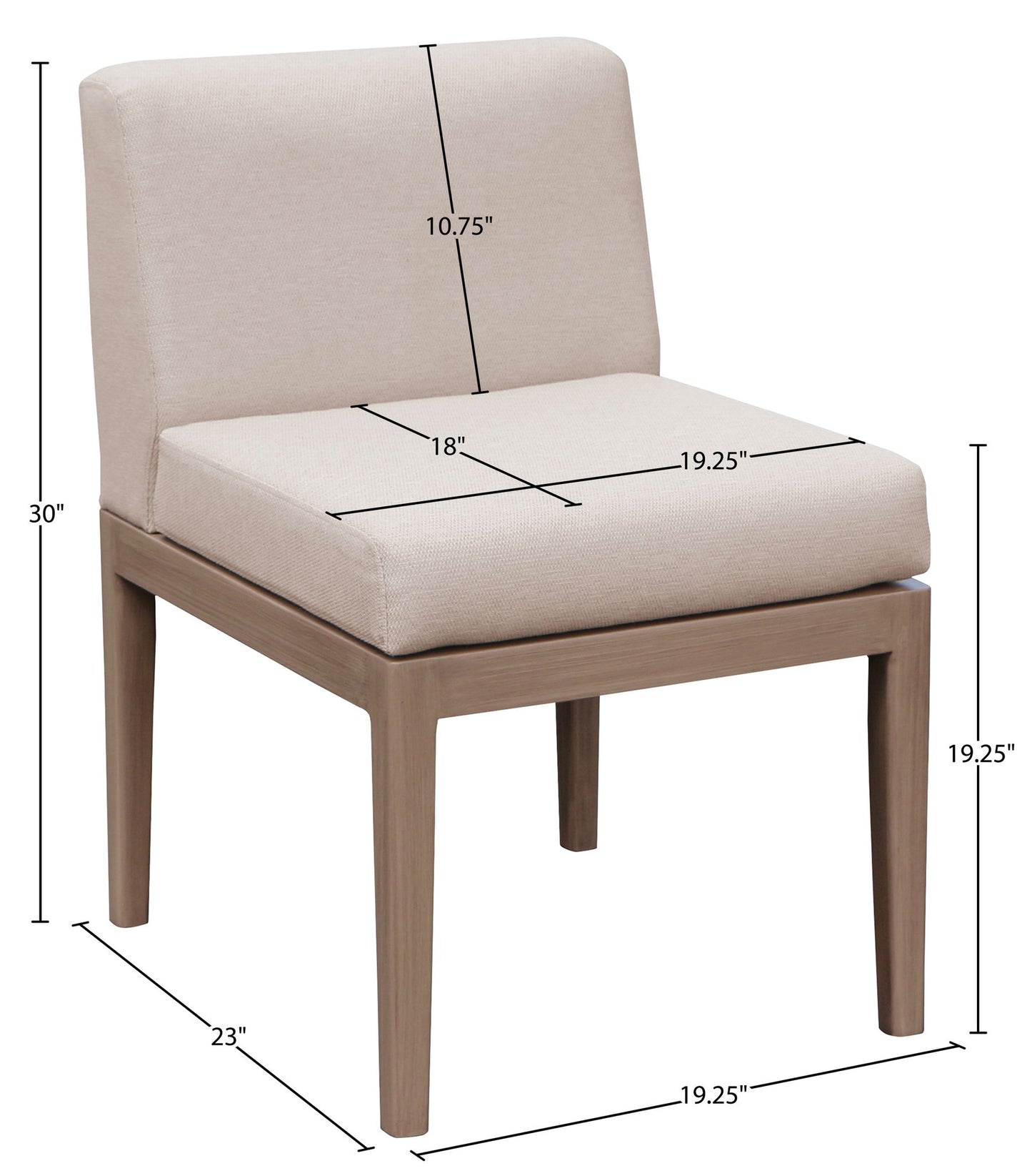 Solace - Olefin Performance Fabric Outdoor Patio Dining Side Chair