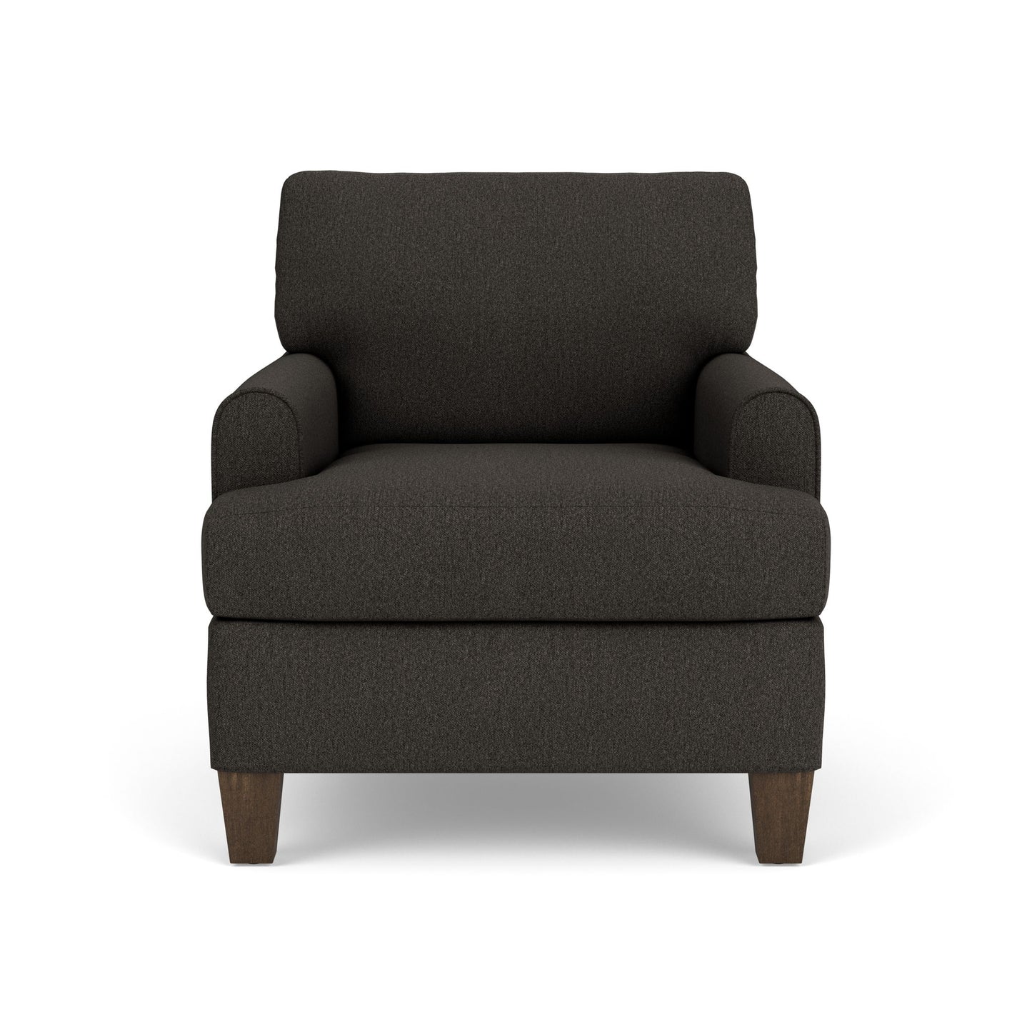 Moxy - Fabric Chair, T-Shaped Seat Cushion, Rounded Mailbox Arms