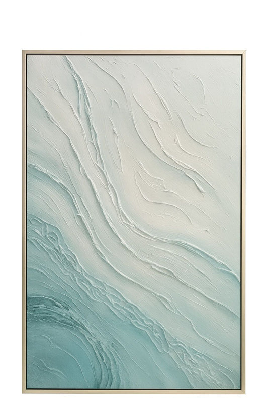 Framed Canvas Tidal Drift - Silver