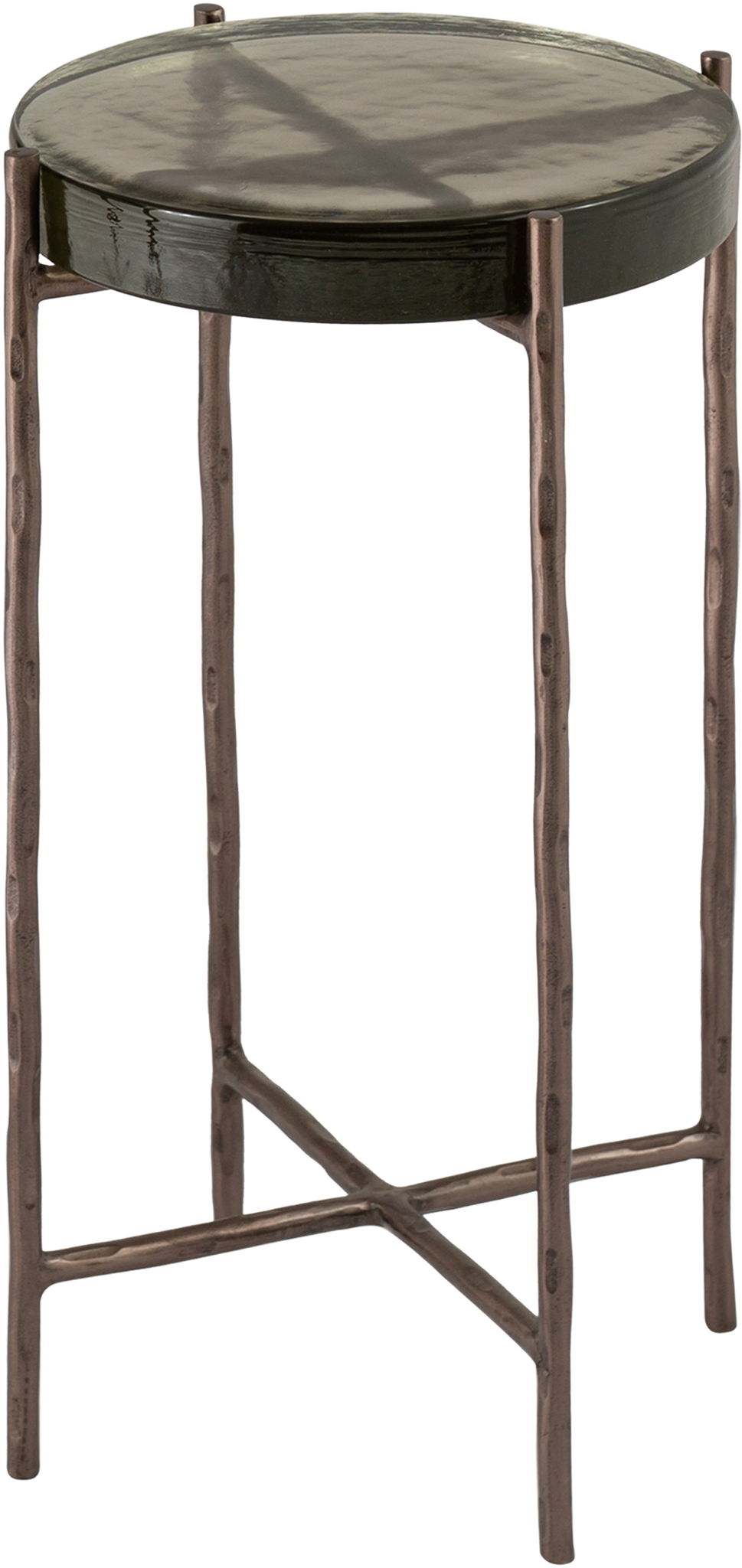 Vetra - Iron Base Bunching End Table - Bronze
