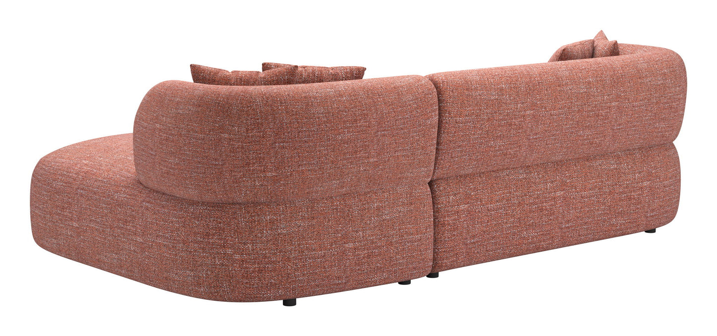 Venezia - Chaise Sectional - Brown