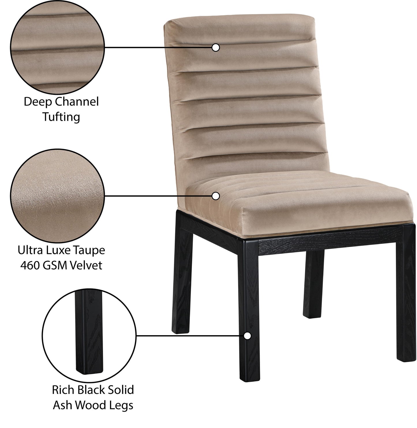 Evelyn - Dining Chair With Black Legs