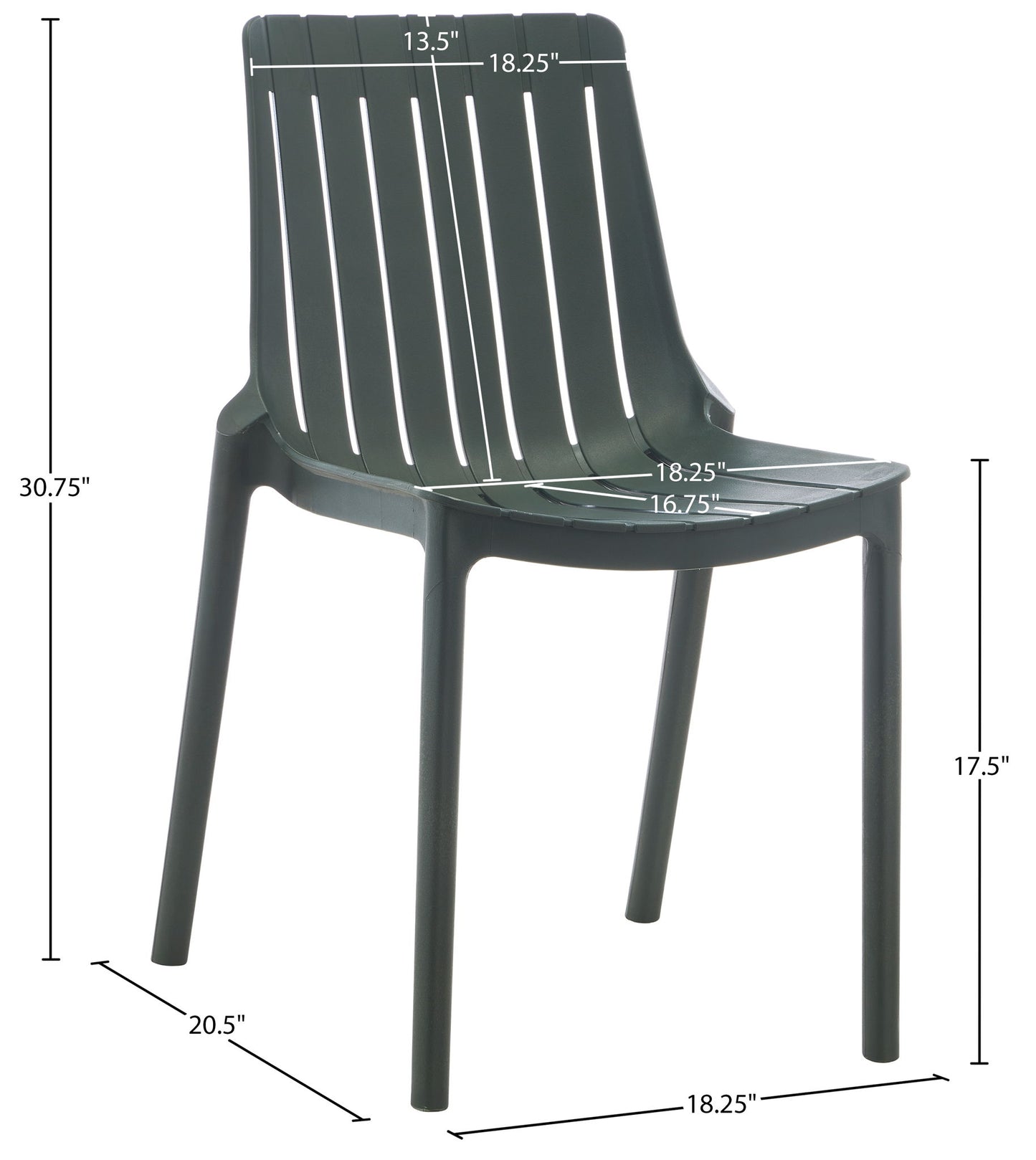 Marilla - Polypropylene Outdoor Patio Dining Chair (Set of 4)