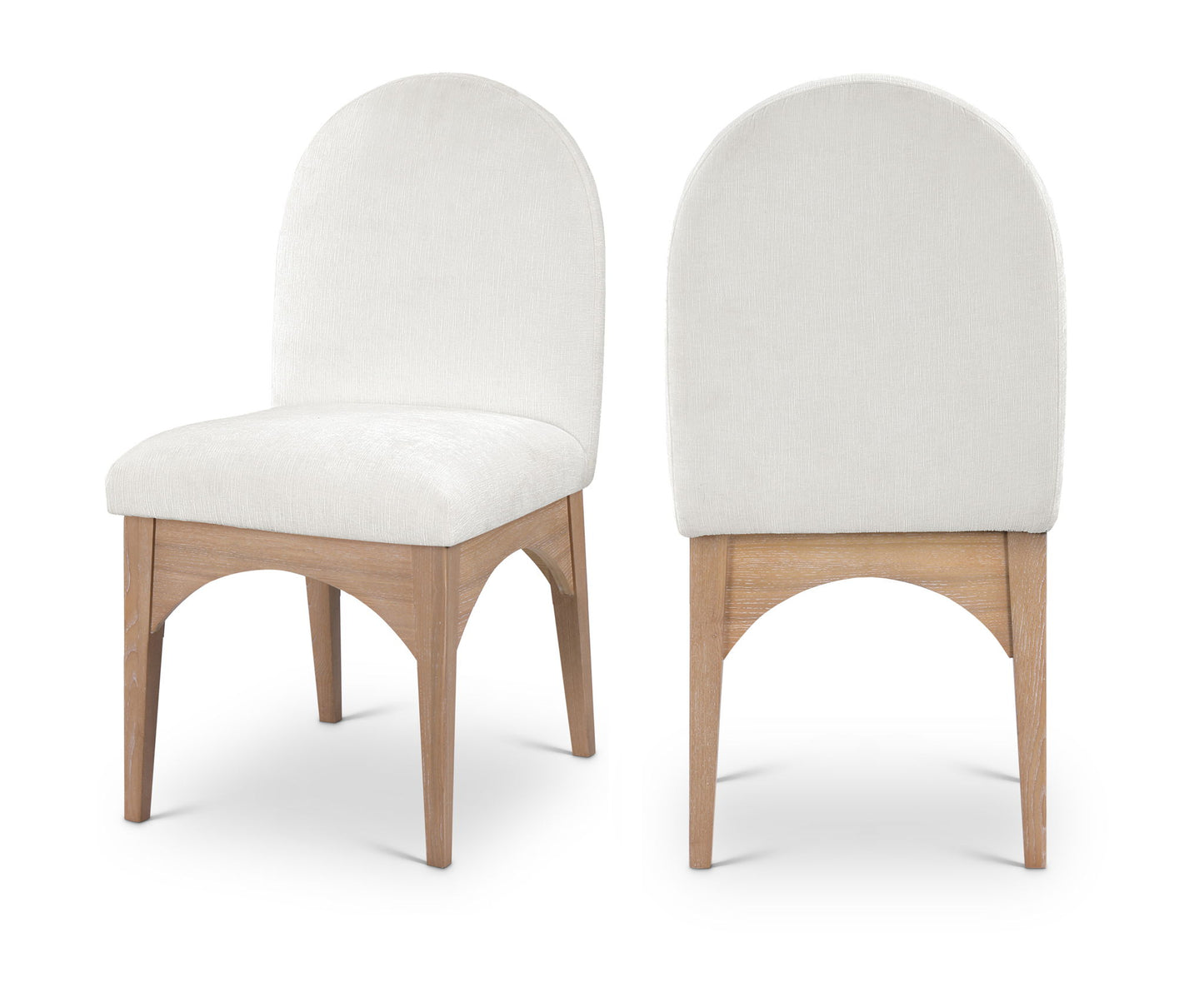 Waldorf - Chenille Dining Side Chair With Natural Legs