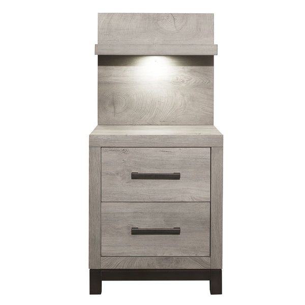 Zephyr Night Stand with Wall Panel