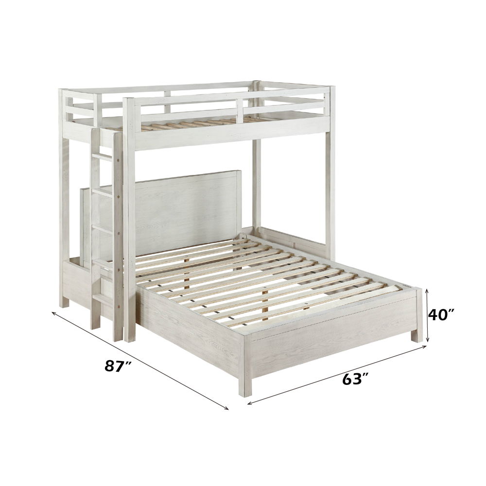 Celerina - Queen Bed - Weathered White
