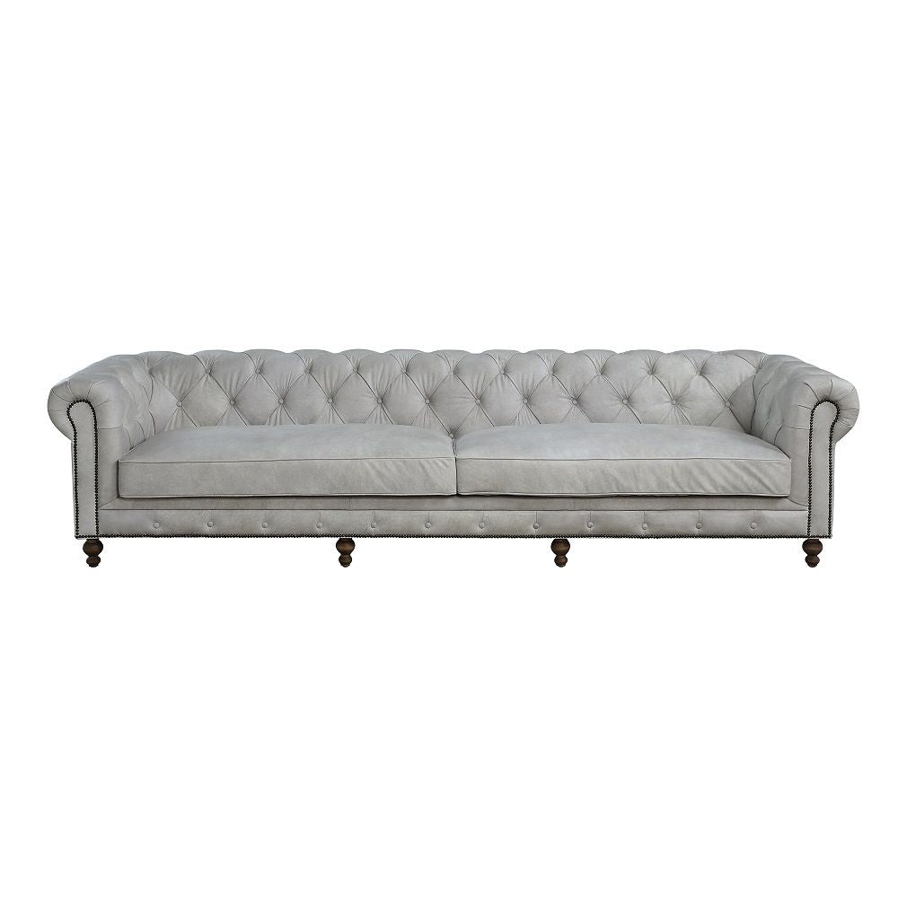 Ofer - Sofa - Vintage White Top Grain Leather