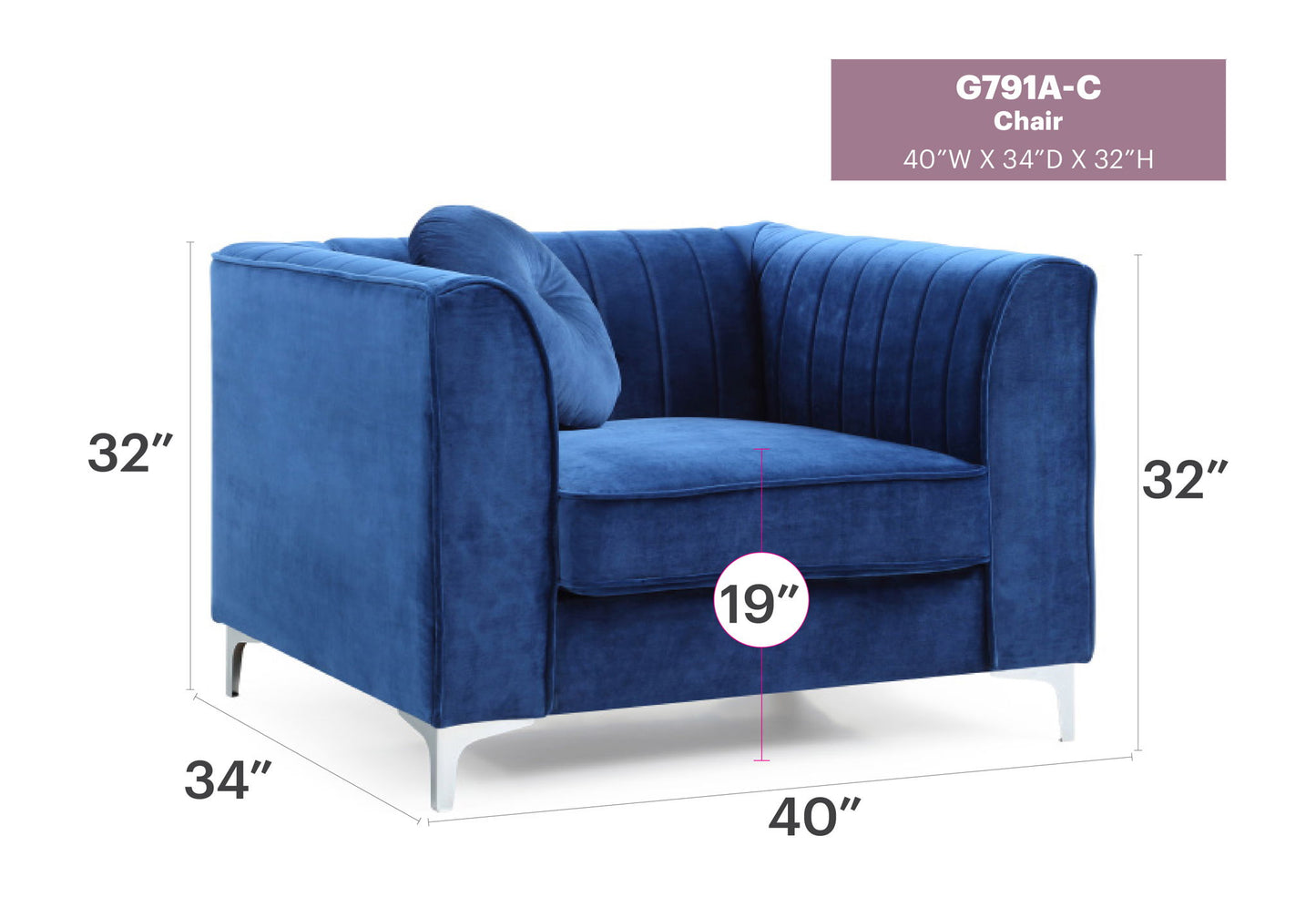 Glory Furniture - Delray - Chair