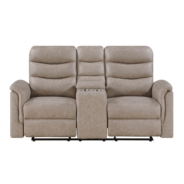 Metric Double Glider Reclining Love Seat with Center Console