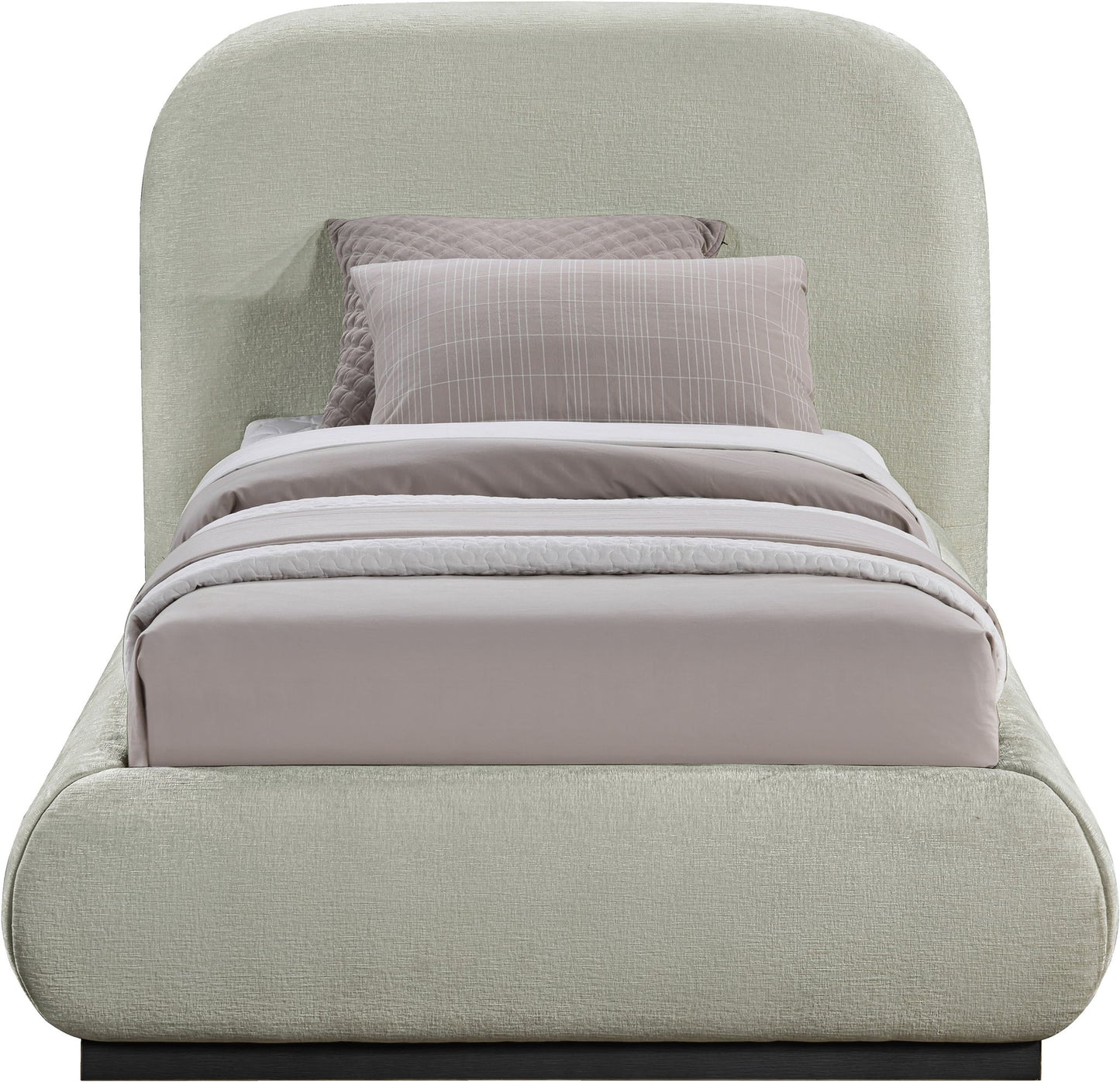 Vaughn - Chenille Bed With Black Base