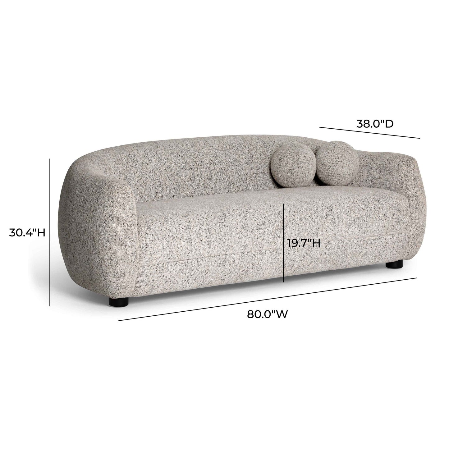 Judy - Woven Fabric Sofa - Black / White
