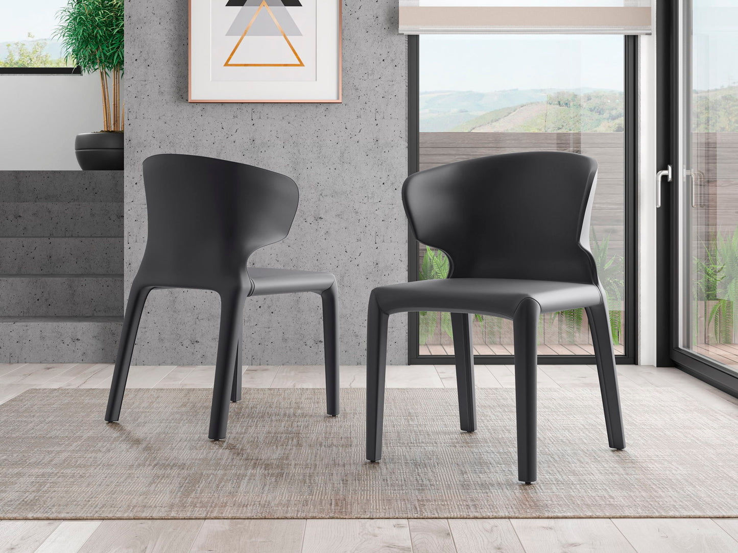 Manhattan Conrad - Vegan Leather Dining Chair (Set of 2)