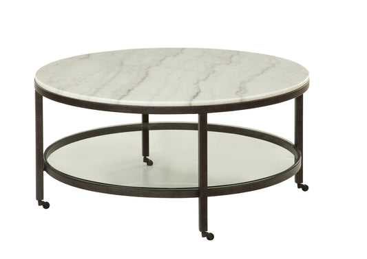 Whitman - Round Cocktail Table - White