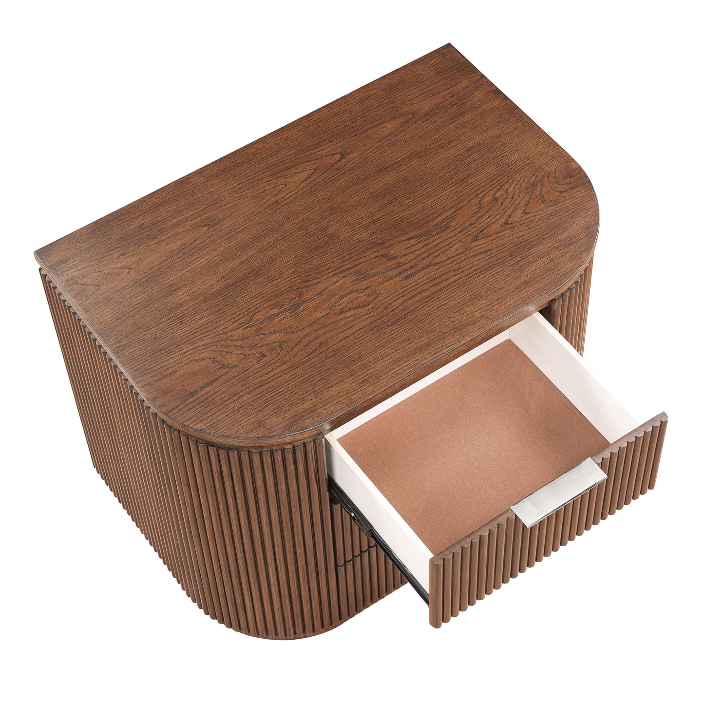 Astrid - Solid Wood And Oak Veneer Nightstand
