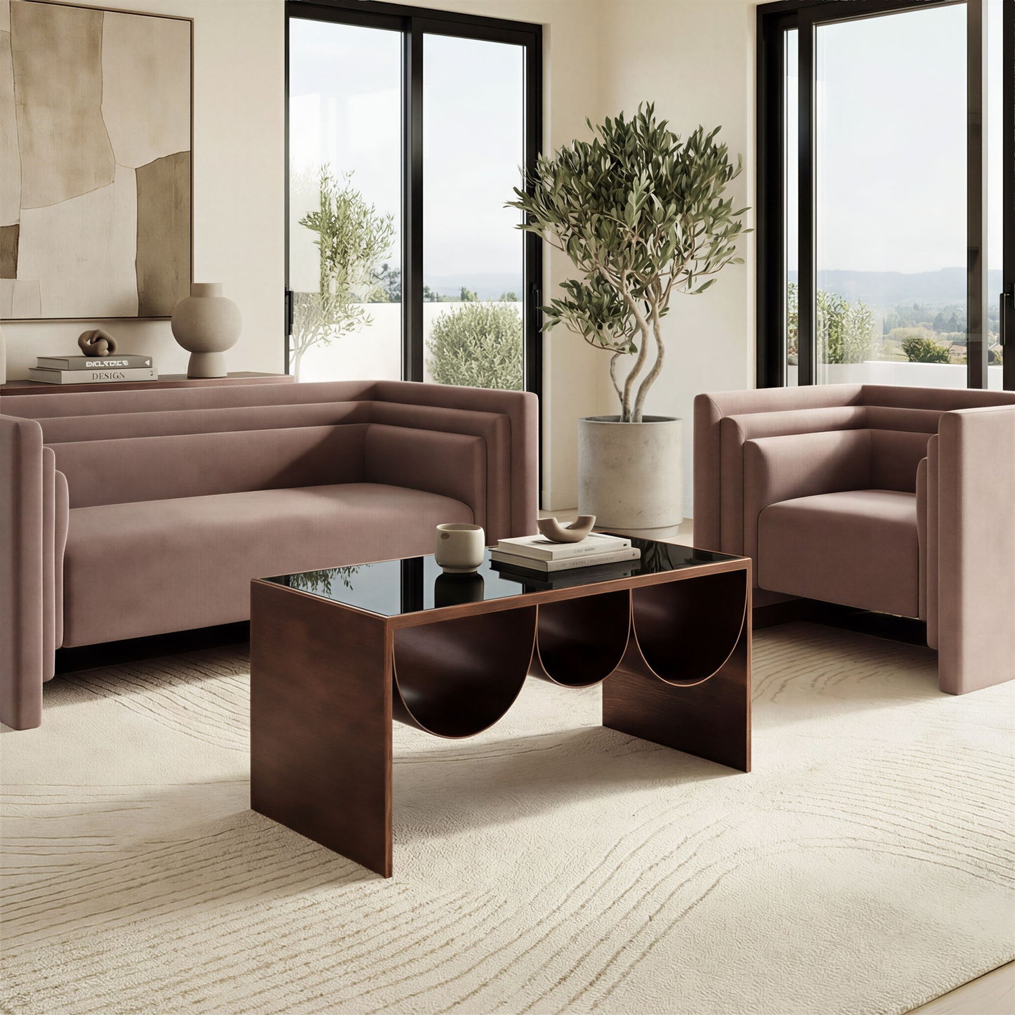 Aveiro - Coffee Table - Copper / Black