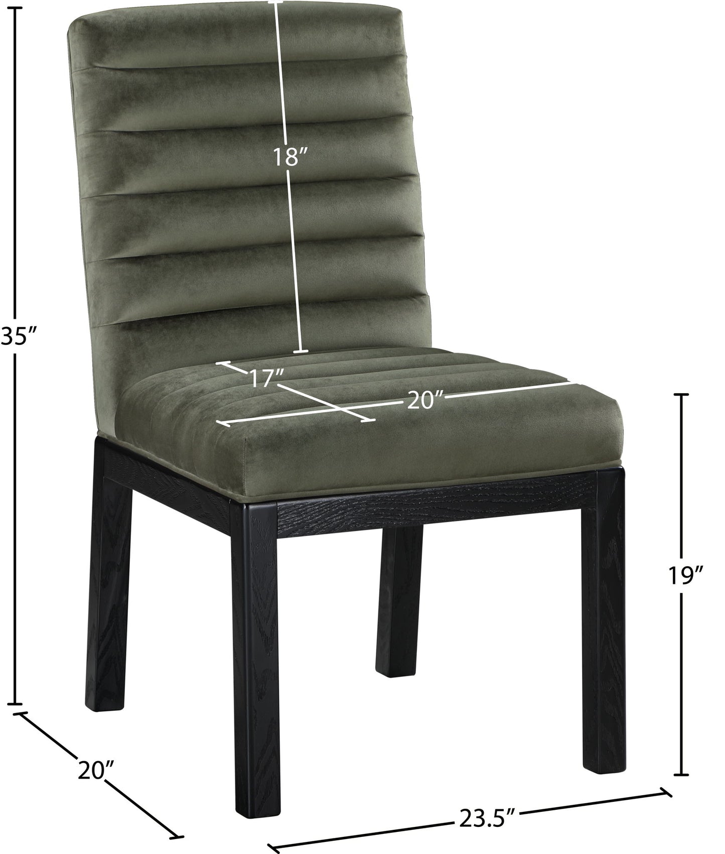 Evelyn - Dining Chair With Black Legs