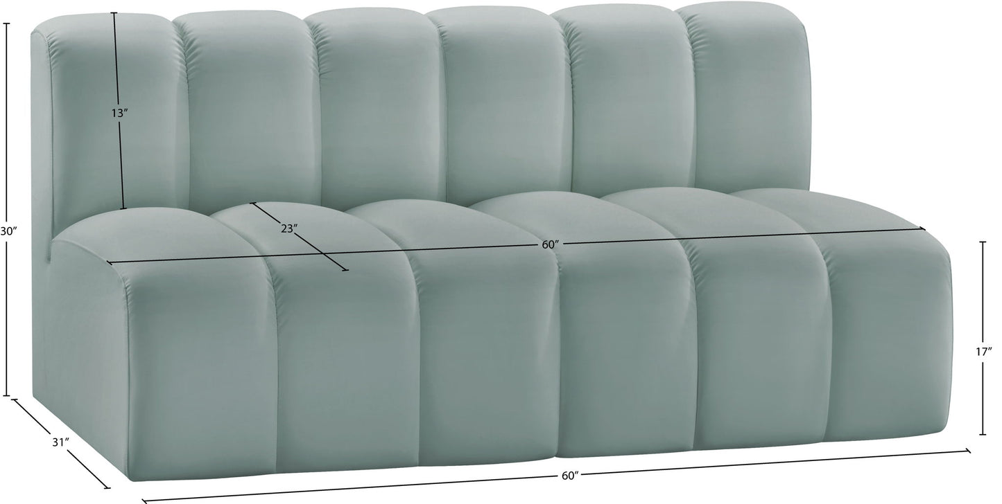 Arc - Faux Leather 2 Seats Modular Sofa