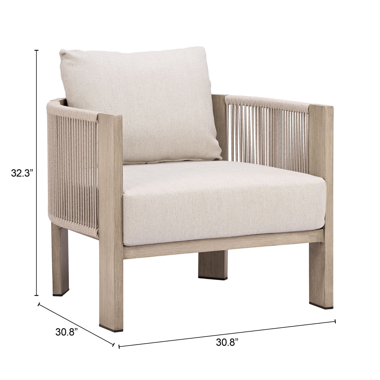 Sunlit Springs - Accent Chair - Gray / Light Brown
