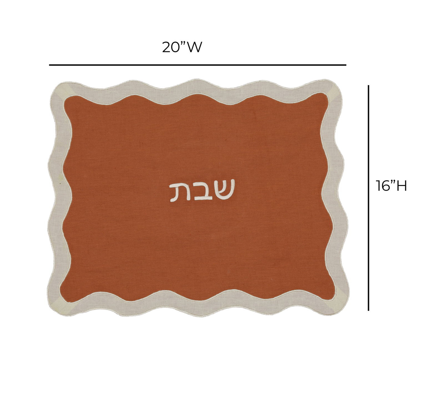 Organic Cotton / Linen Wavy Challah Cover