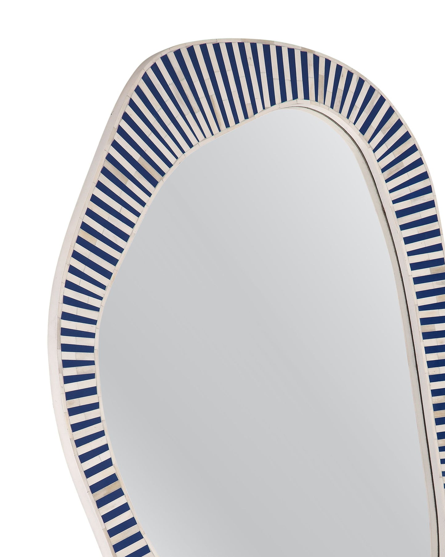 Rhodes - Wall Mirror - Blue / White