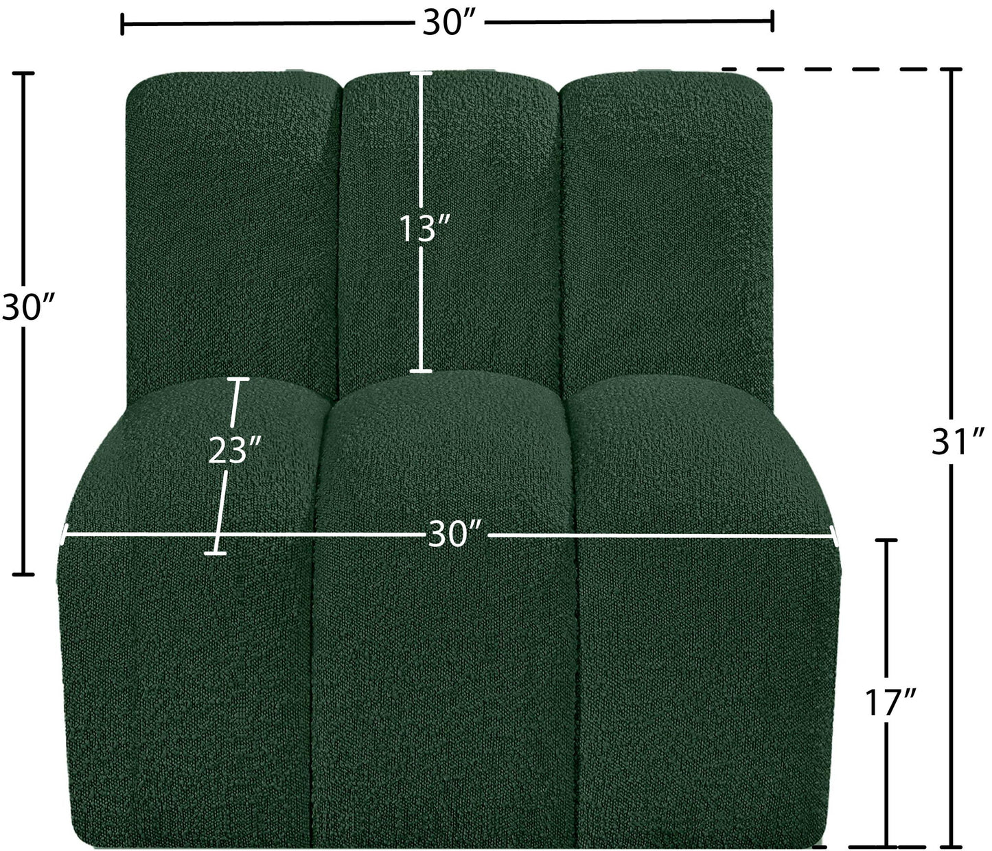 Arc - Boucle Fabric Straight Chair