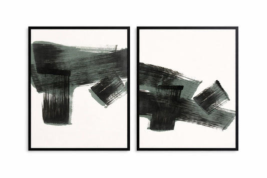 Dynamic Framed Print (Set of 2) - Black