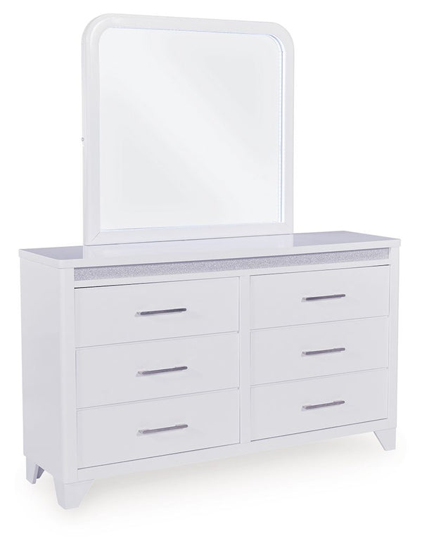 Jarlee - Dresser And Mirror - White