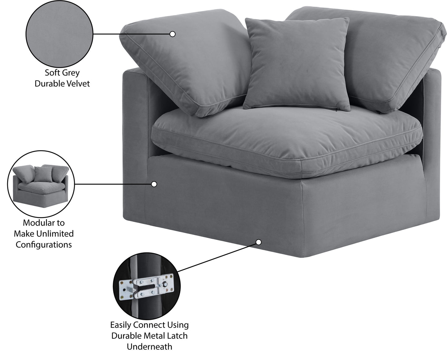 Indulge - Velvet Corner Chair