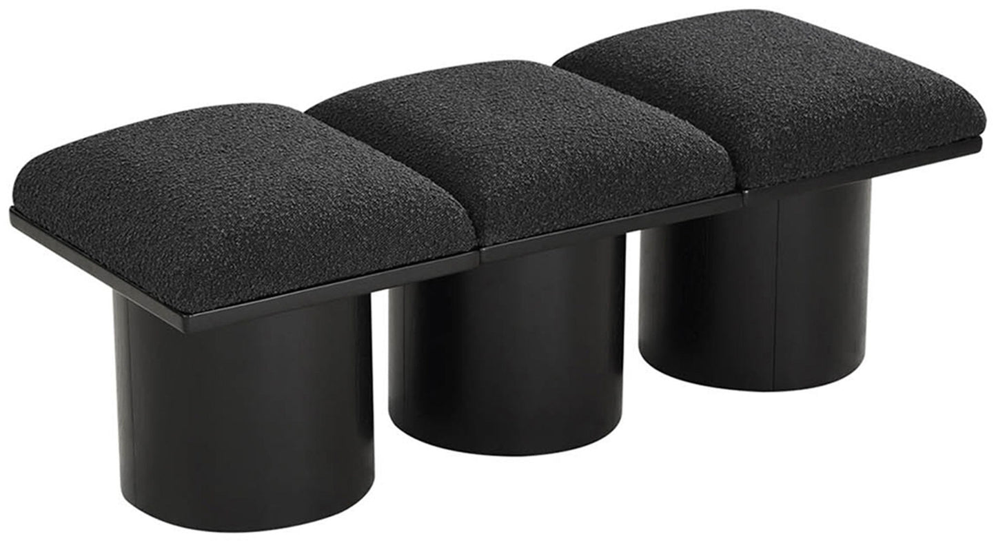 Pavilion - 3 Piece Modular Bench With Black Base