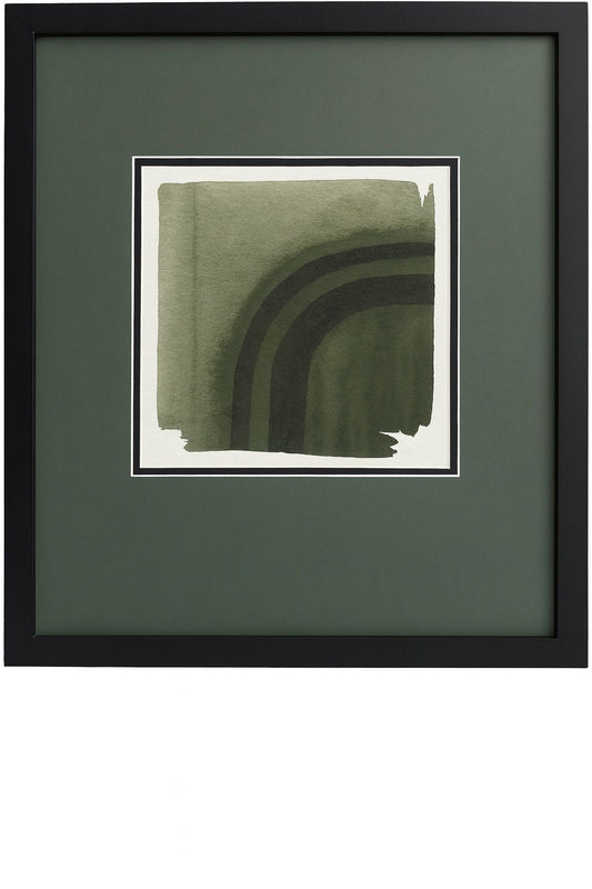 Marsh And Sod IV Framed Print - Green / White / Black