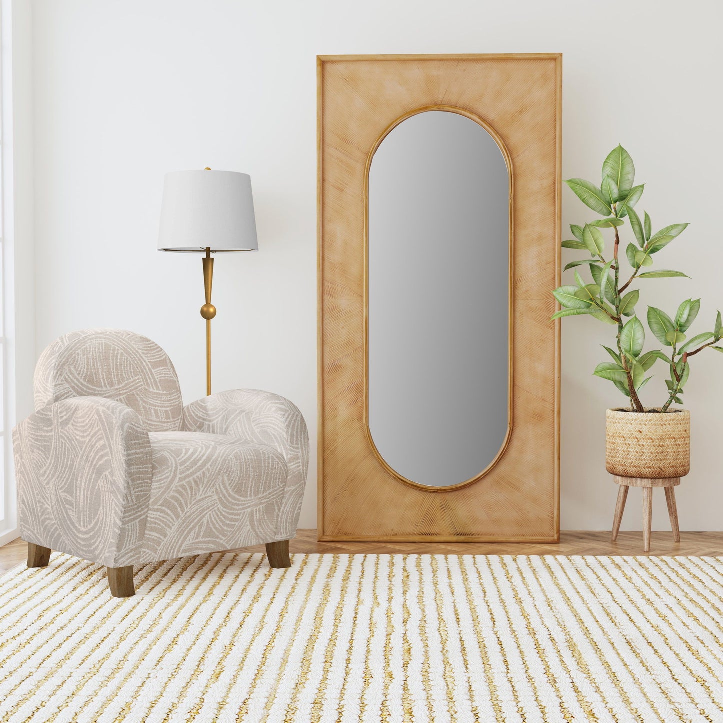 Liam - Floor Mirror - Natural